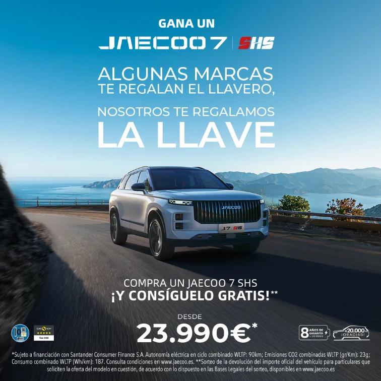En el mes de Agosto, te puedes llevar un JAECOO 7 SHS gratis